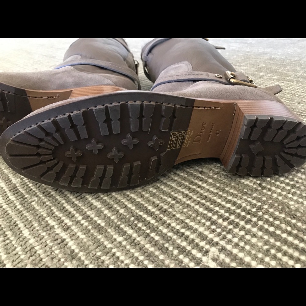 Christian Dior Nubuck/Leather Mid-Calf boots 41 - Picture 4 of 15